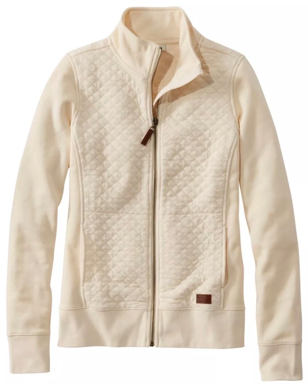 L.L. Bean Women's Quilted Full-Zip Sweatshirt Jacket Cabincore Chic Plus Size 2X